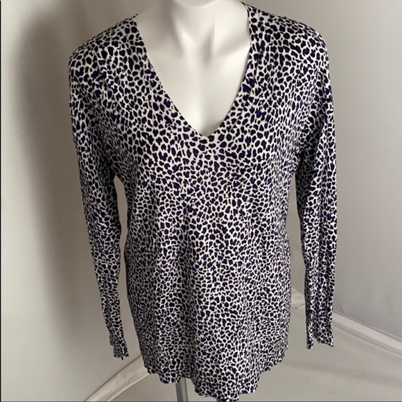 MICHAEL Michael Kors multicolor cheetah print v-neck lightweight sweater - Picture 1 of 9
